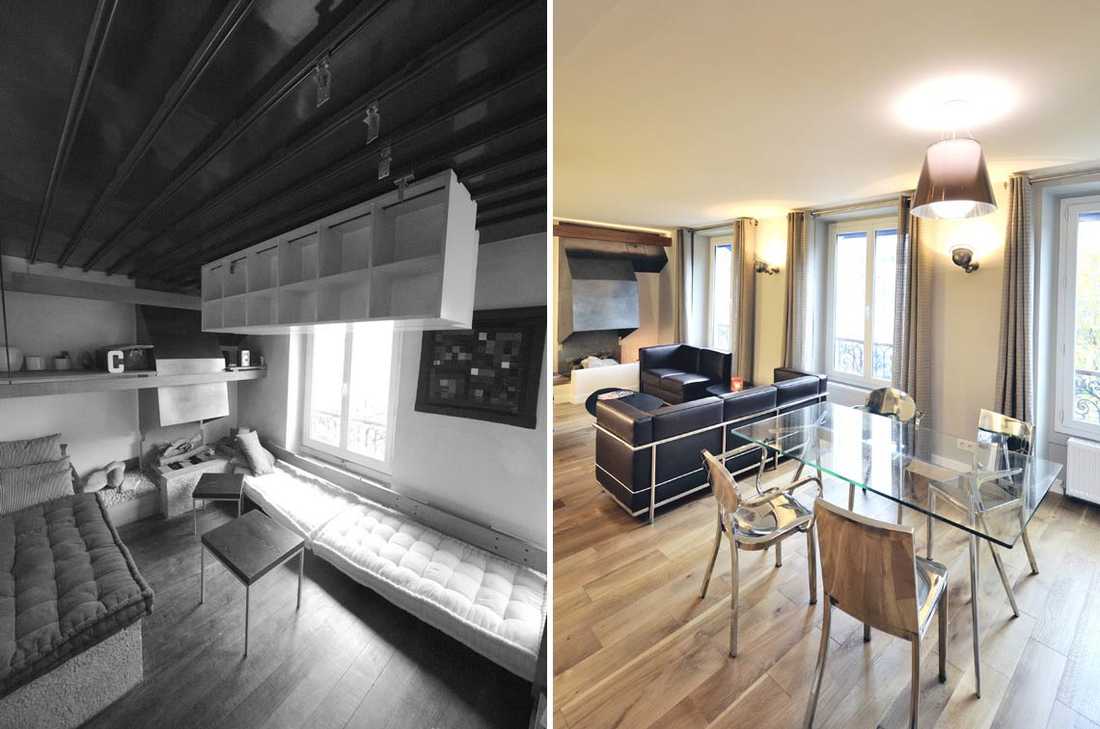 Aménagement d'un appartement atypique par un architecte d'intérieur à Paris