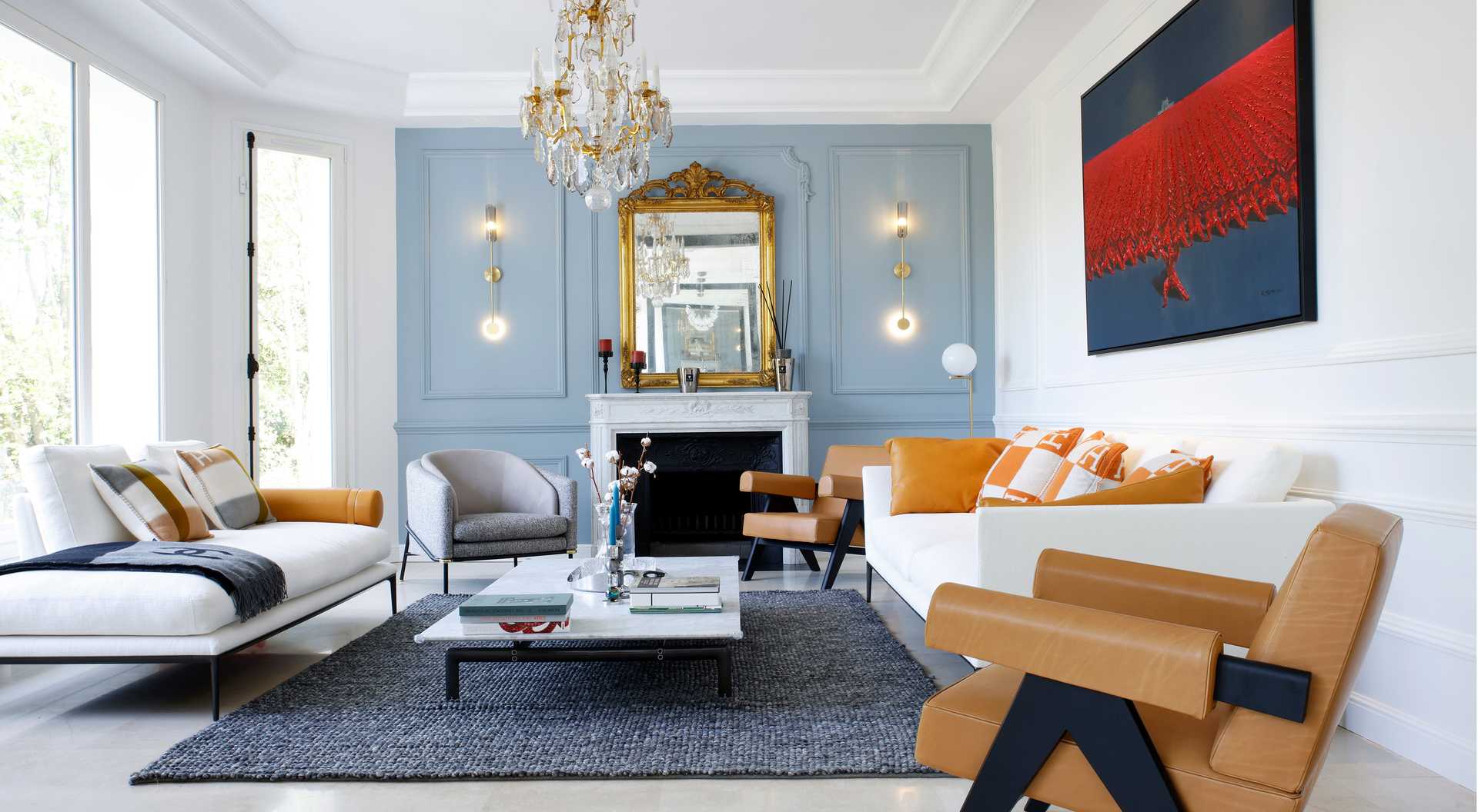 Interior makeover of an apartment by an interior designer in Paris