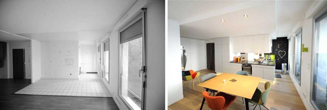 Architecture d'intérieur dans un appartement en Ile de France